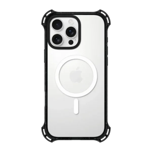 Black frame Anti-fall clear phone case MagSafe Compatible (4)
