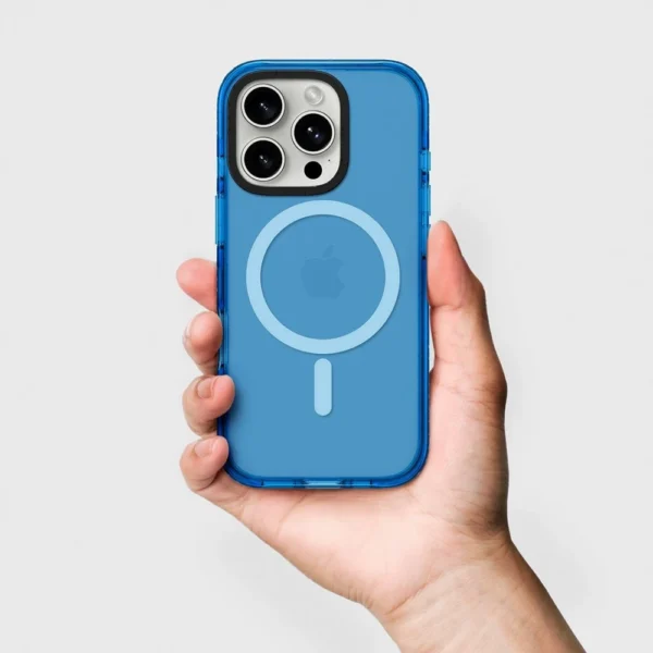 Blue Clear MagSafe Phone Case 4