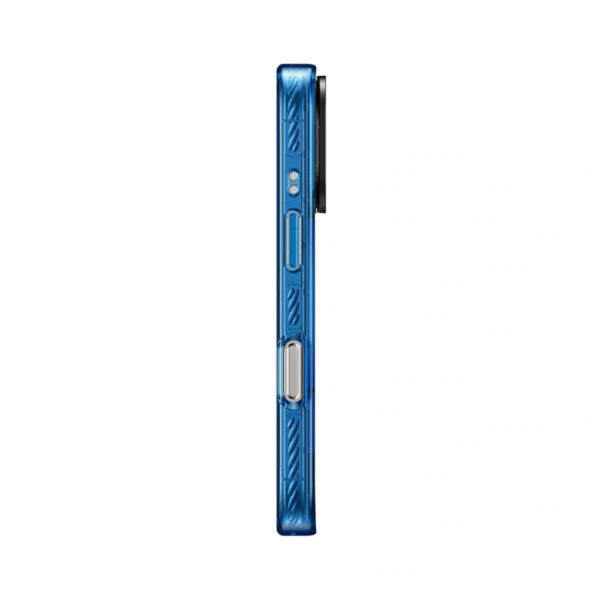 Blue - With stand - black frame - clear phone case (4)