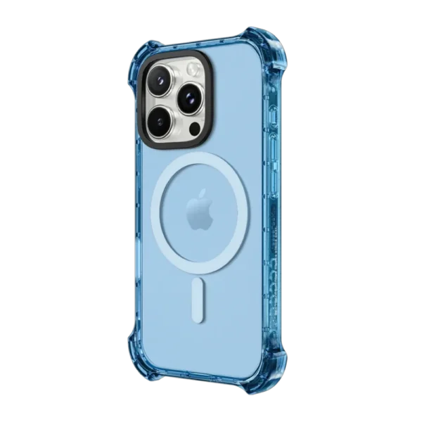 Blue anti-drop Clear phone case MagSafe Compatible 2