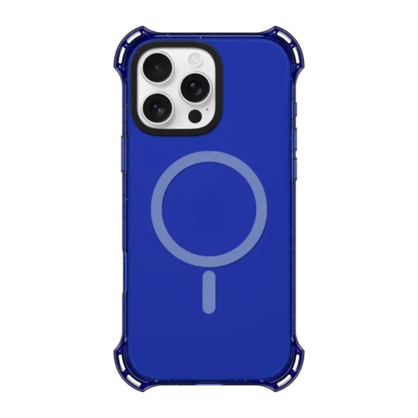 Dark blue anti-drop Clear phone case MagSafe Compatible 1