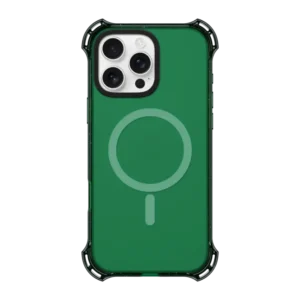 Green anti-drop Clear phone case MagSafe Compatible 1