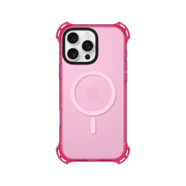 Pink anti-drop Clear phone case MagSafe Compatible1