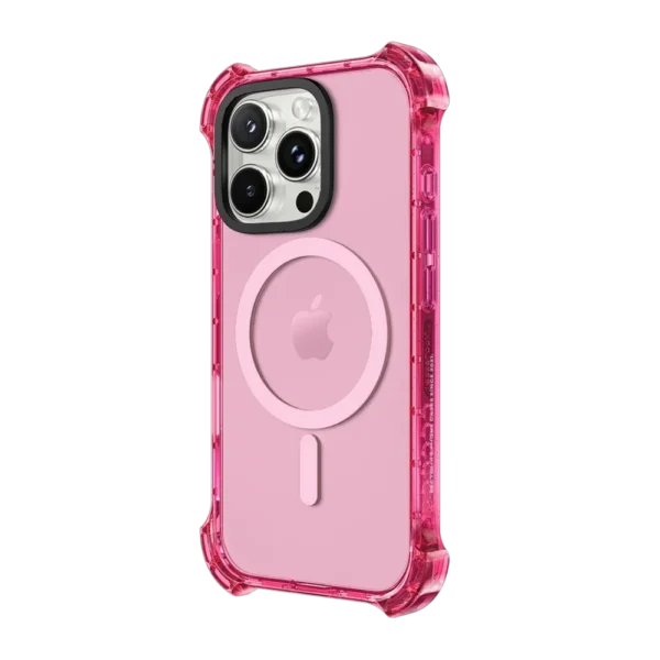 pink anti-drop Clear phone case MagSafe Compatible 2