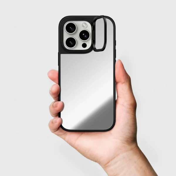 Small black-framed mirror phone case 4