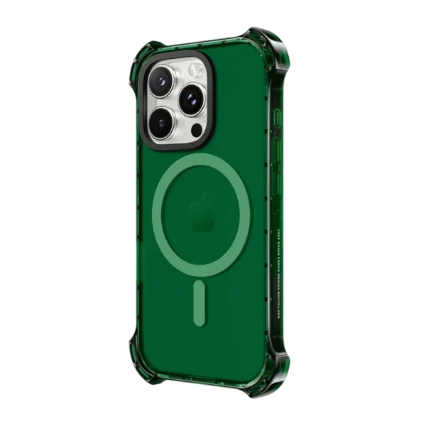 green anti-drop Clear phone case MagSafe Compatible 2