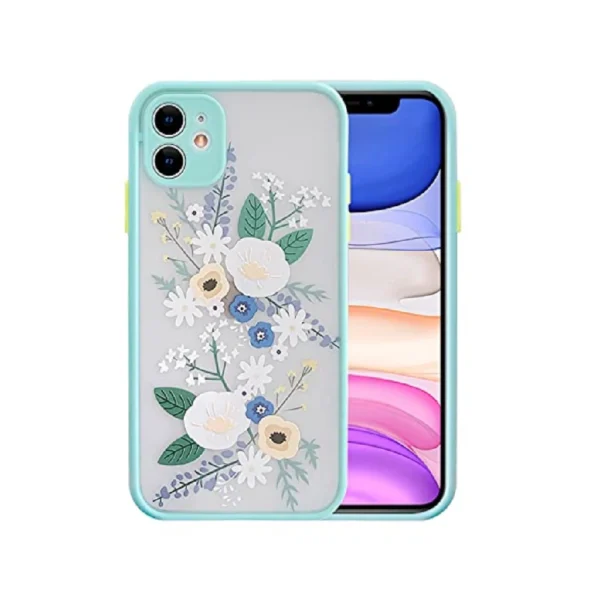 Flower Clear Frosted PC + TPU Case (1)