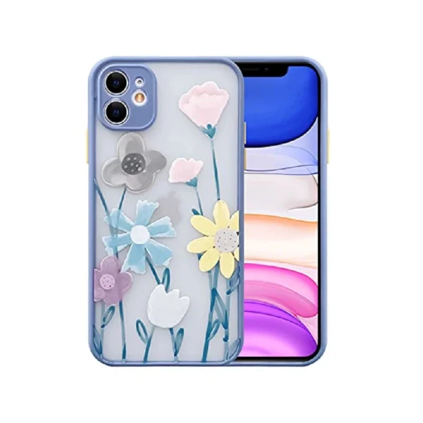 Flower Clear Frosted PC + TPU Case (2)