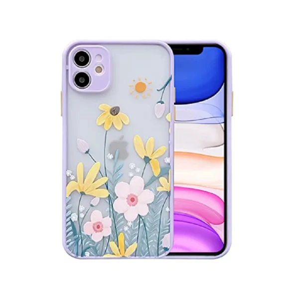 Flower Clear Frosted PC + TPU Case