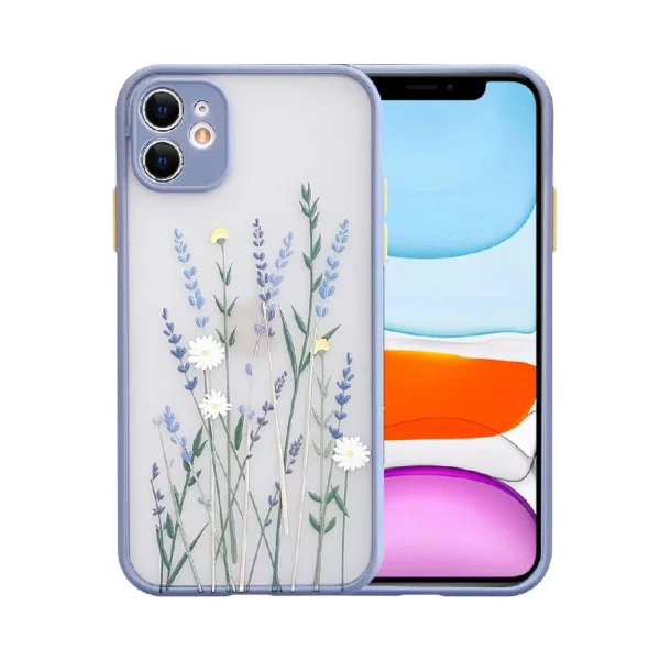 Flower Clear Frosted PC + TPU Case (4)