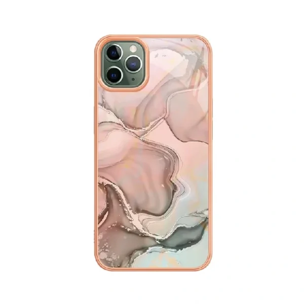 Marble Pattern Electroplating Frame Phone Case (1)
