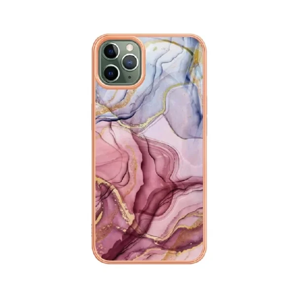 Marble Pattern Electroplating Frame Phone Case (2)