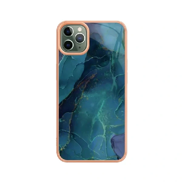 Marble Pattern Electroplating Frame Phone Case (3)