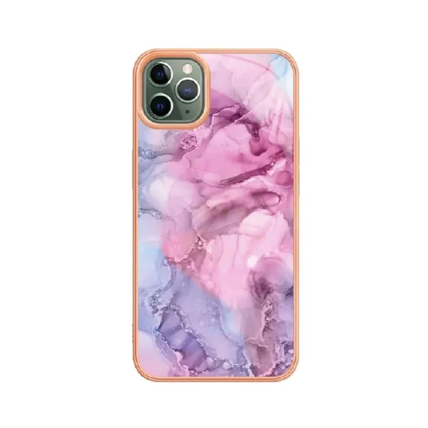Marble Pattern Electroplating Frame Phone Case (4)
