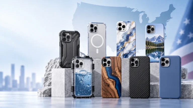Phone cases from the brands featured in this industry report