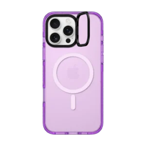 Purple stand clear phone case
