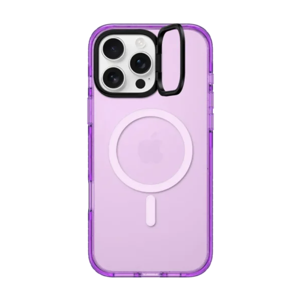 Purple stand clear phone case
