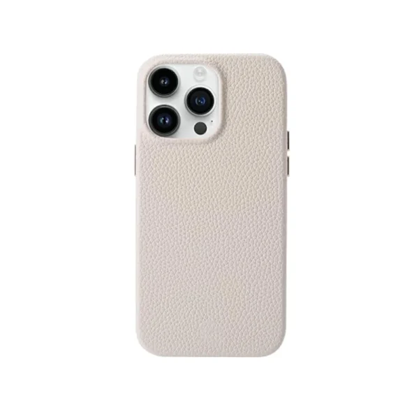 White eco-friendly leather phone case