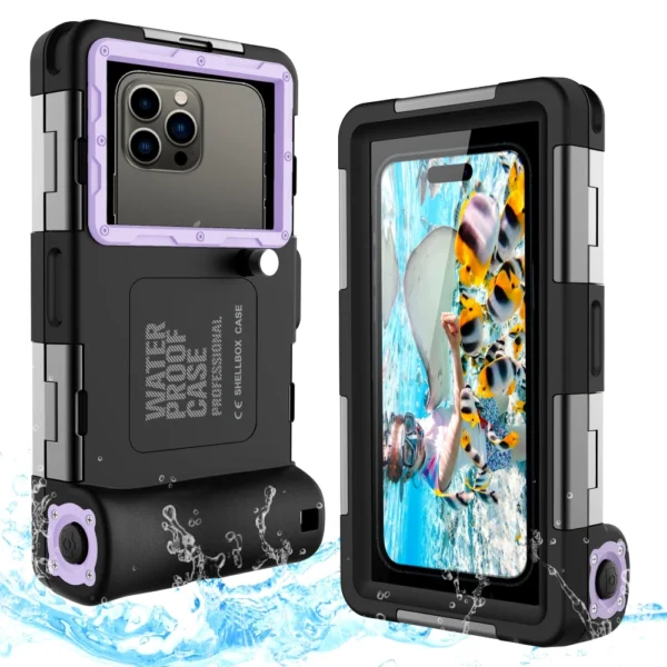 Purple border Photography Video Scuba Dive Cell Phone Case