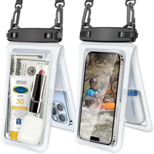 gray PVC 2 Pack Waterproof Phone Case