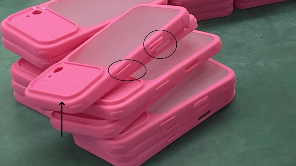 silicone phone case with precisely crafted buttons and camera frames