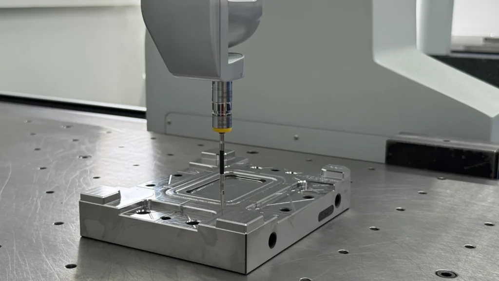 CMM is verifying the accuracy of the mold cavity