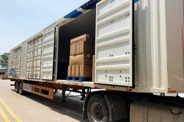 The phone cases are ready to be shipped to the customer's country