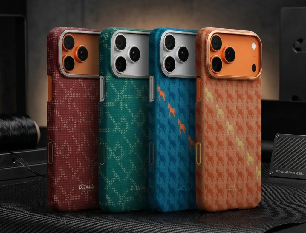 Ultra-slim aramid fiber case by best phone case brands Pitaka for minimalist users