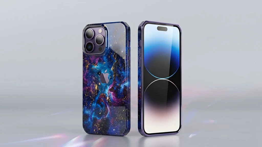 Hard Polycarbonate Phone Case with Glossy Finish and Printed Design Surface