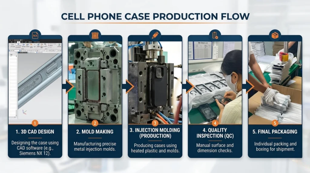 phone case manufacturing process step by step