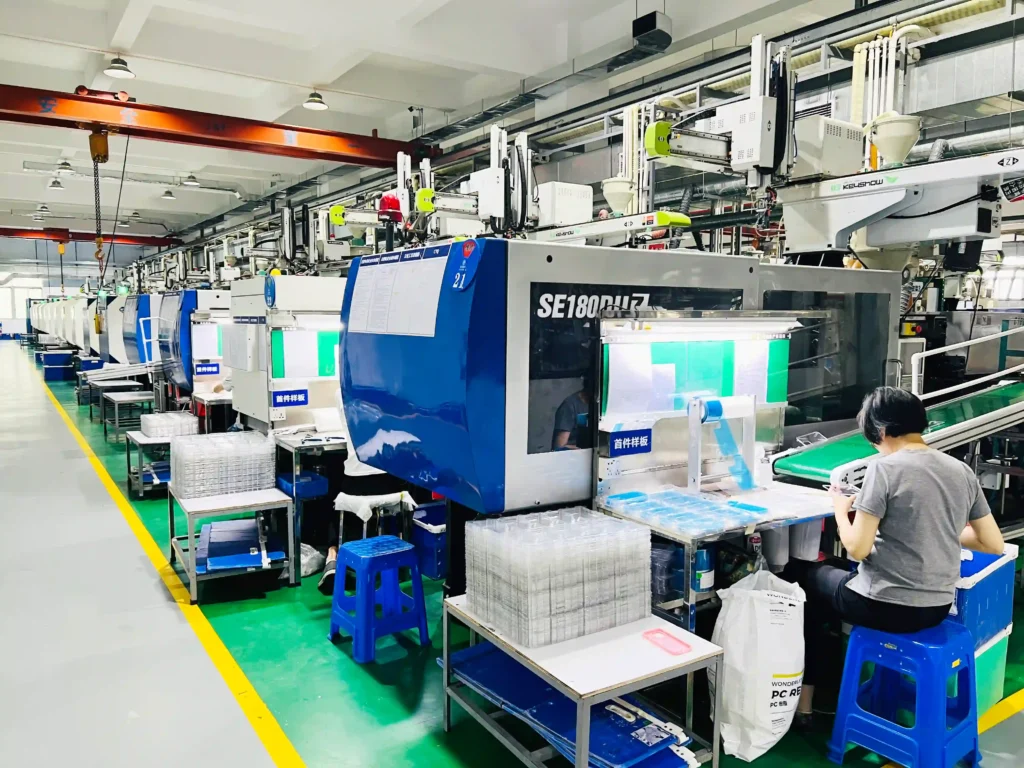 phone case production line in large scale factory