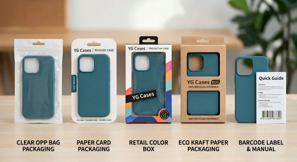 Custom phone case packaging options