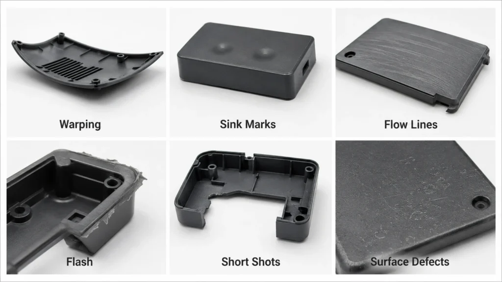 Common injection molding defects found in cosmetic plastic electronics parts